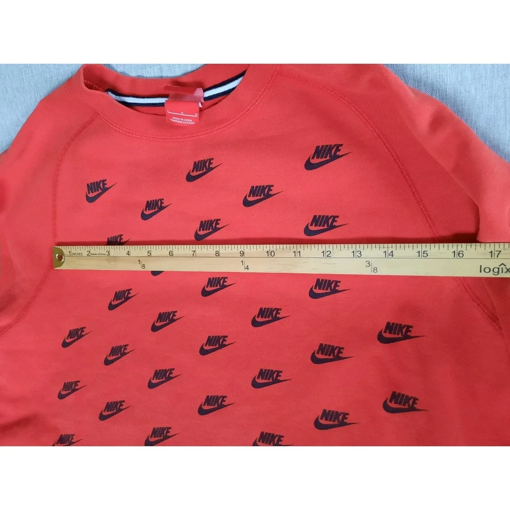 Vintage Nike Men Large Art Logo Pullover Stretch Sweater Round Neck Cotton Blend
